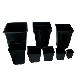 Maceta Cuadrada Negra - 3L