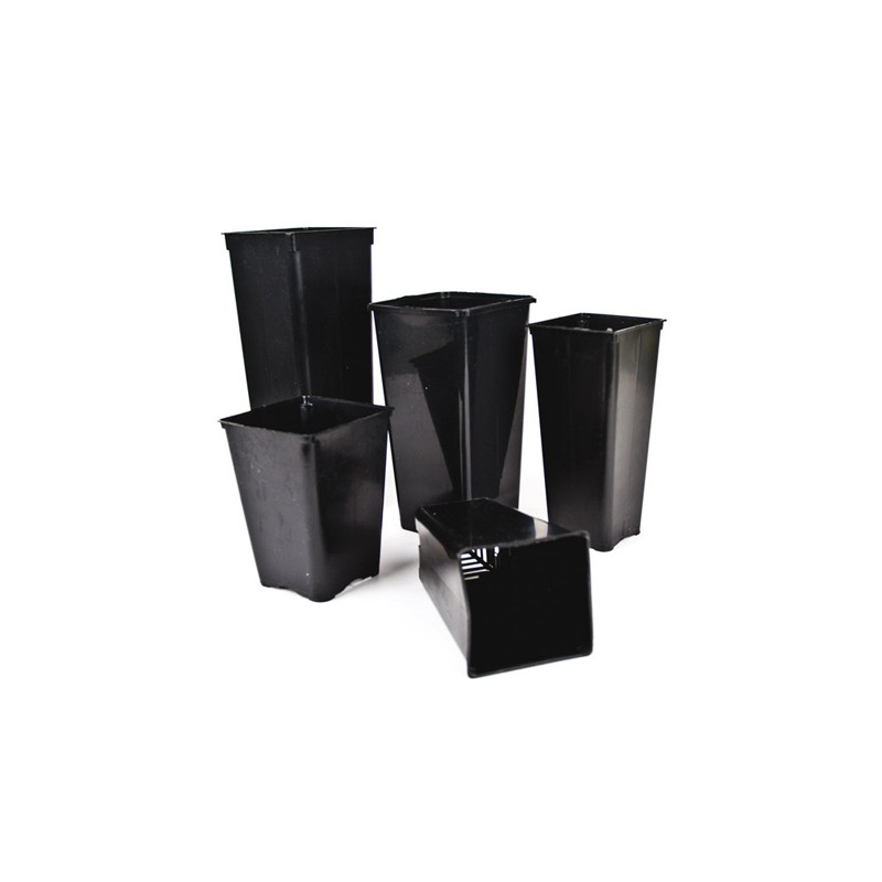 Maceta Cuadrada Negra VDL - 1,1L