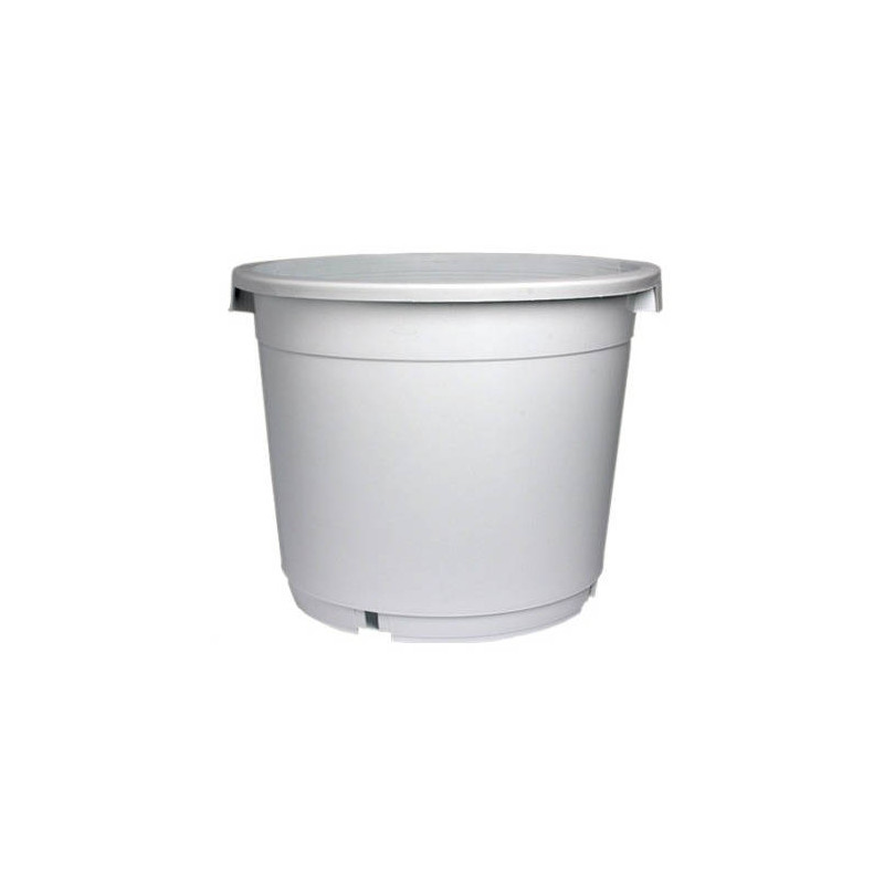 Maceta Redonda Blanca - 45L con asas