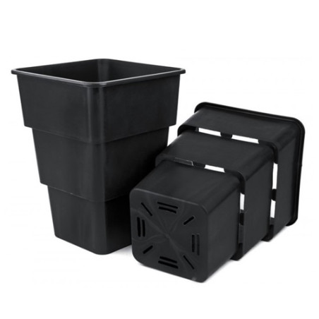 Maceta Air Max Negra 22x22x27cm - 11L