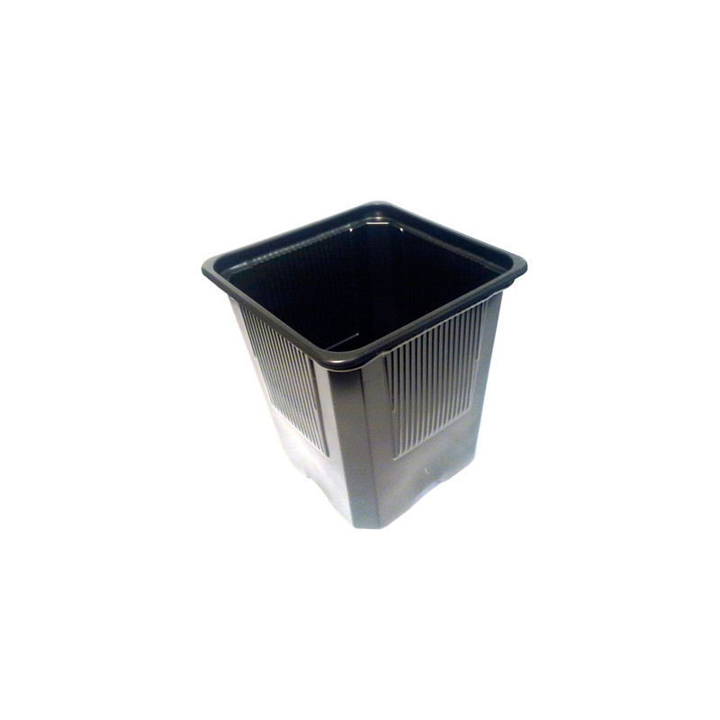 Maceta Cuadrada Negra - 0,23L (112ud)