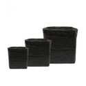Maceta Root Tex Cuadrada Negra - 18,92L