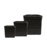 Maceta Root Tex Cuadrada Negra - 18,92L