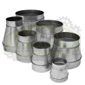 Acople de reducción metálico de 200 a 150mm