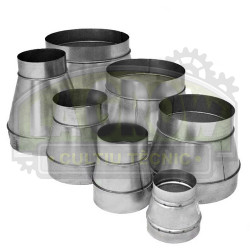 Acople de reducción metálico de 200 a 150mm