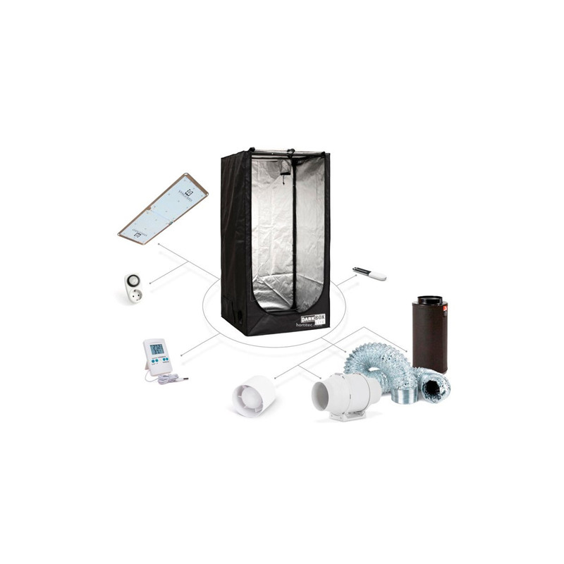 Kit de Cultivo Ecoled 200W Dark Box Lite