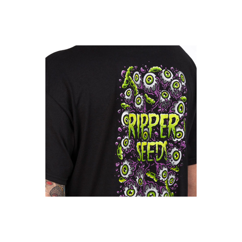 Camiseta Ripper Seeds Worms&Eyes Negra Hombre - M
