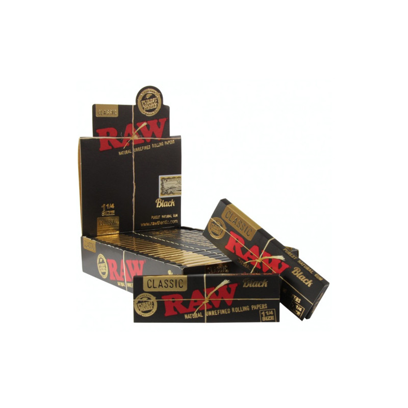 Raw Black 1 1/4 - 1 Librito