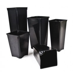 Maceta Cuadrada Negra - 0,7L 