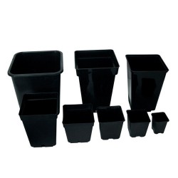 Maceta Cuadrada Negra - 1L